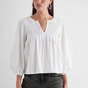 Express V-Neck Raglan Balloon Sleeve Top